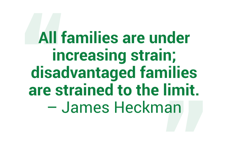 All families are under increasing strain: disadvantaged familes are strained to the limit. Quote by James Heckman