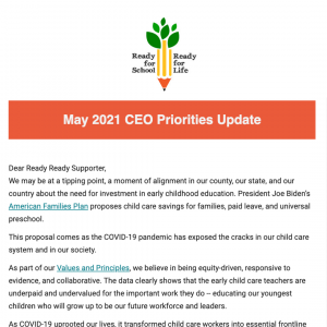 Click to open the May 2021 CEO Priorities update email